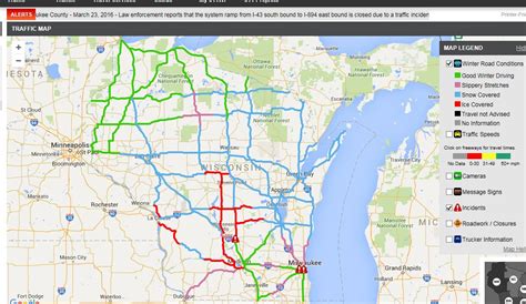 Wi 511 road closures - Wisconsin 511 Travel Information includes links to the following: Traffic Cameras. Traffic Incidents. Travel Time Information. Statewide Detour and Construction Information. Statewide Winter Road Conditions Report. Other Government Travel Information Links: Travel Midwest from the Lake Michigan Interstate Gateway Alliance.